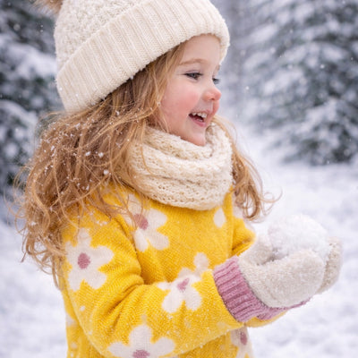 Girls Floral Knit Sweater hover