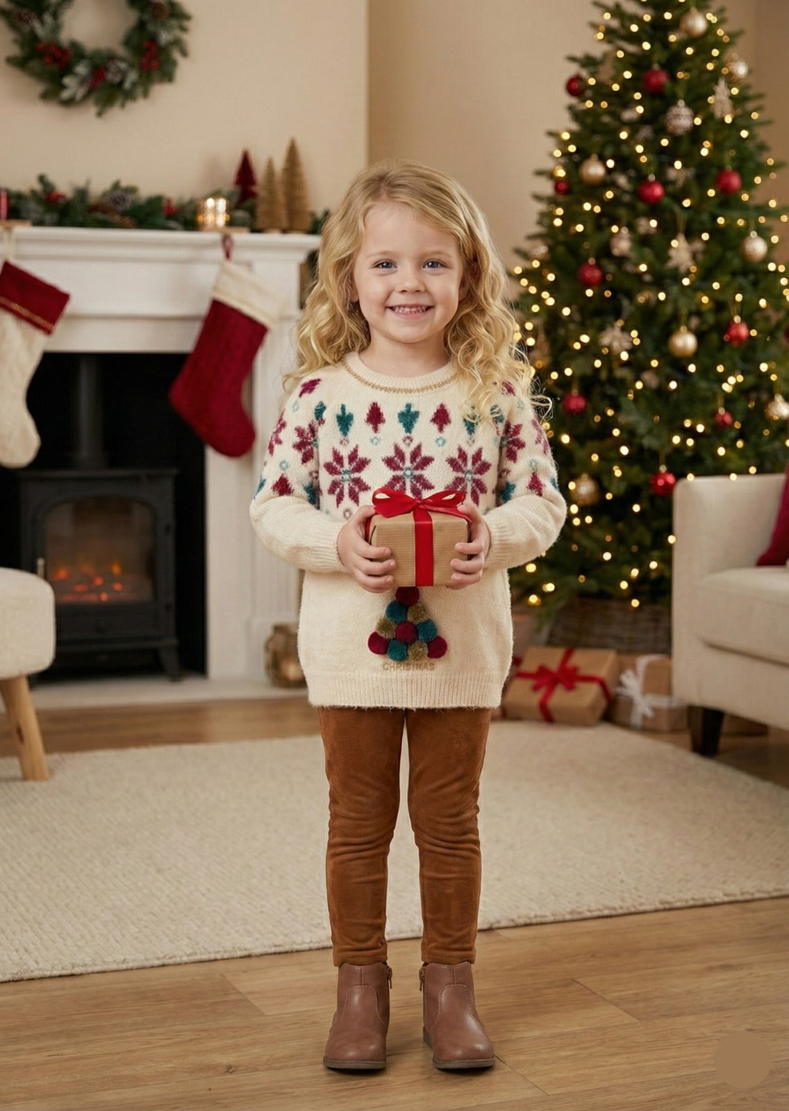 Winter Wonderland Kids Christmas Sweater