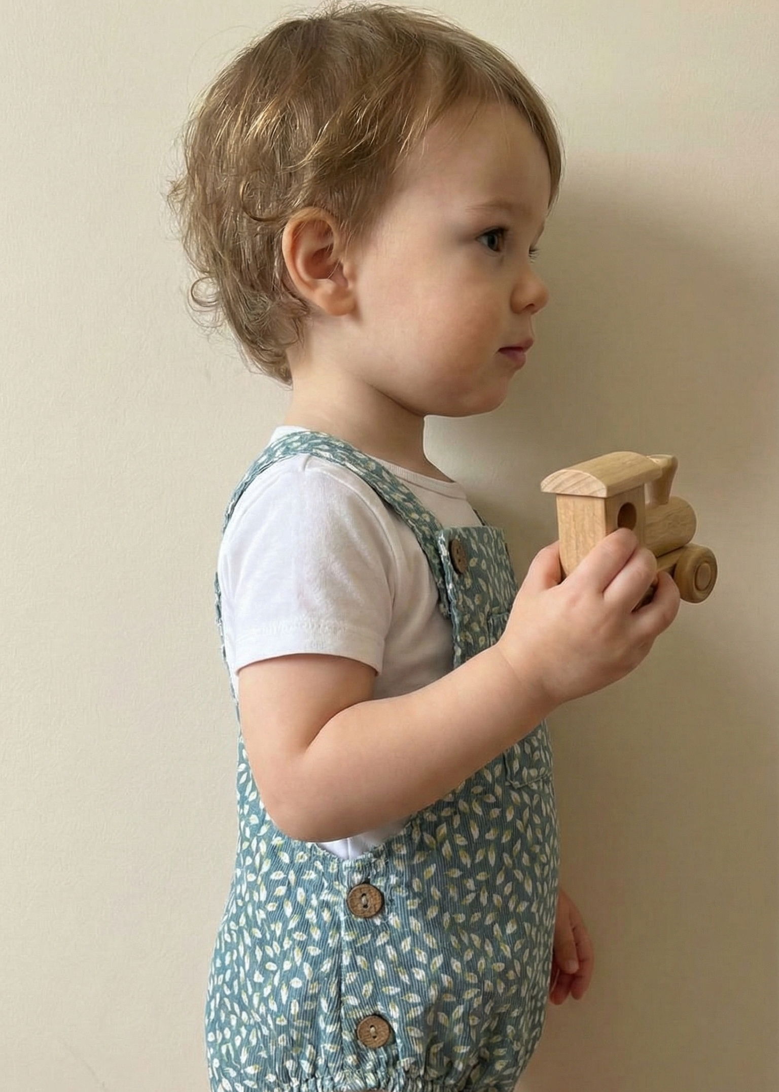 Baby Printed Cotton Dungaree Romper